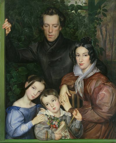 La famiglia Rauter, 1836 da Johann Friedrich Dieterich